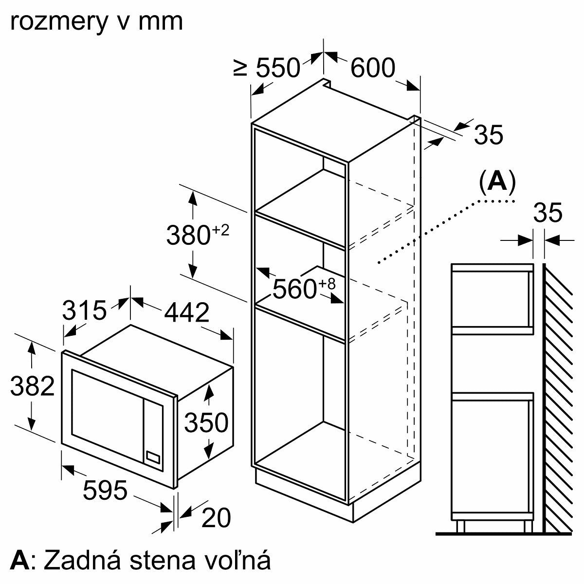 Vstavaná mikrovlnná rúra Bosch BFL623MS3