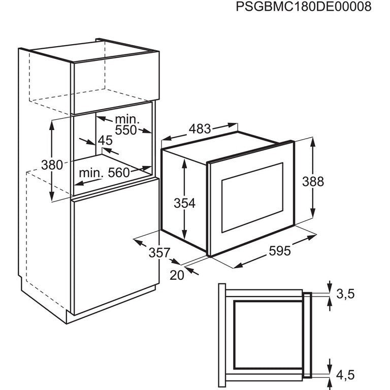 Vstavaná mikrovlnná rúra Electrolux EMS4253TEX