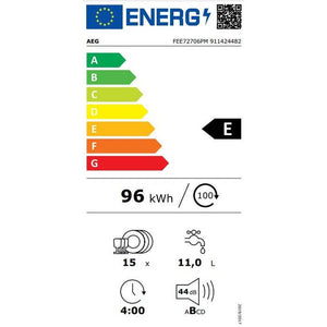 Vstavaná umývačka riadu AEG FEE72706PM, 60cm, 15sád