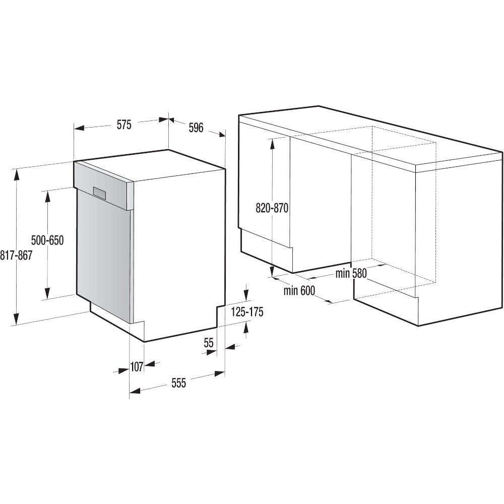 Vstavaná umývačka riadu Gorenje GI641D60,13sad,60cm