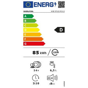 Vstavaná umývačka riadu Whirlpool WIO 3T133 PE 6.5 VADA VZHĽADU, ODRENINY