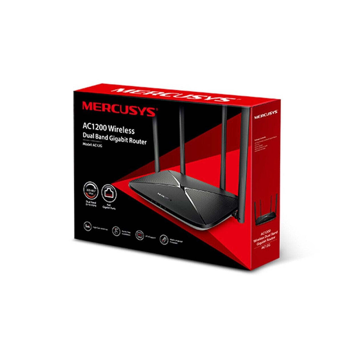WiFi router Mercusys AC12G, Gigabit, AC1200
