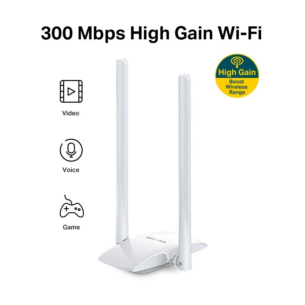 WiFi USB adaptér Mercusys MW300UH, N300