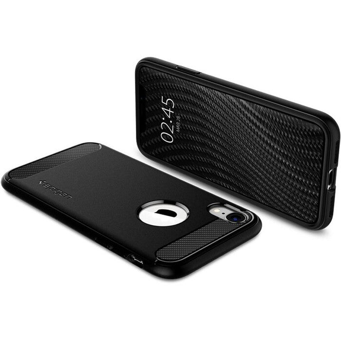 Zadný kryt na iPhone XR Spigen Rugged Armor, čierny