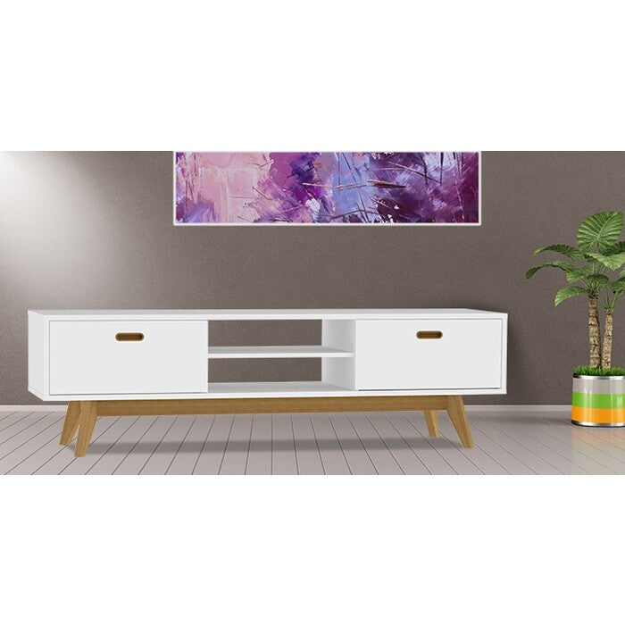 TV stolík BESS 2162-001 (biela/dub) - II. akosť